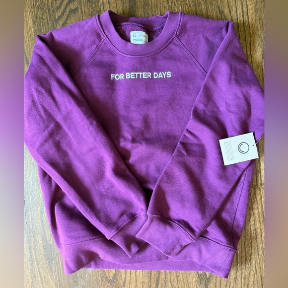 NWT For Better Days Vintage Crew Neck Sweatshirt Magenta For Days Medium Organic - Picture 1 of 6